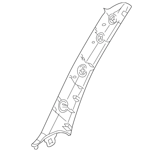 Windshield Pillar Trim - Passenger Side (RH) - Kia (0K32A-68170B78)