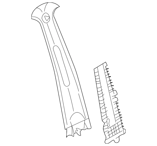 Upper Center Pillar Trim - Passenger Side (RH) - Kia (0K32A-68210DBT)