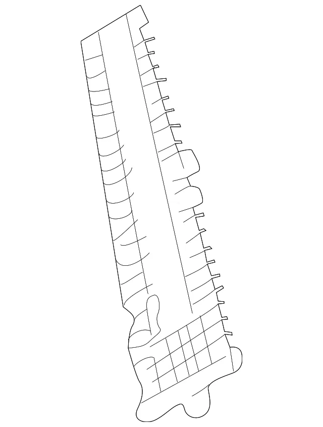 Lower Center Pillar Trim Upper Retainer - Passenger Side (RH) - Kia (0K32A-6821MB)