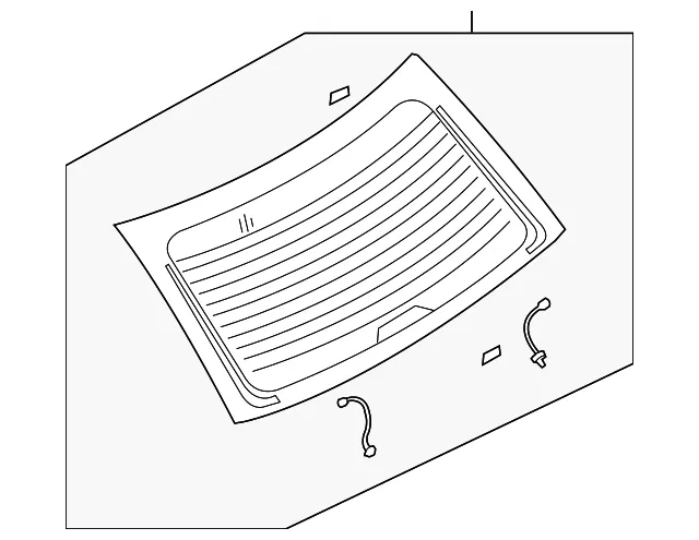 Back Glass - Kia (0K34D-63930)