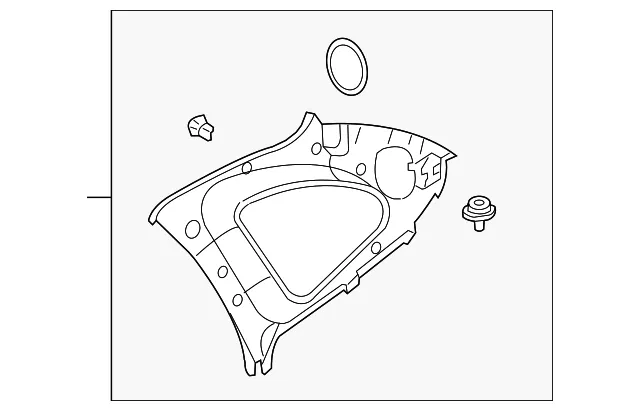 Interior Quarter Panel Trim Panel - Kia (0K3AE-6827006)