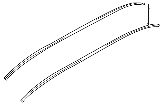 Roof Molding - Passenger Side (RH) - Kia (0K552-50510B)