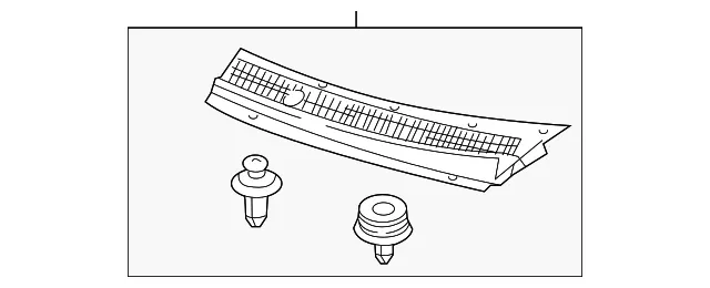 Cowl Grille - Passenger Side (RH) - Kia (0K552-50735C)