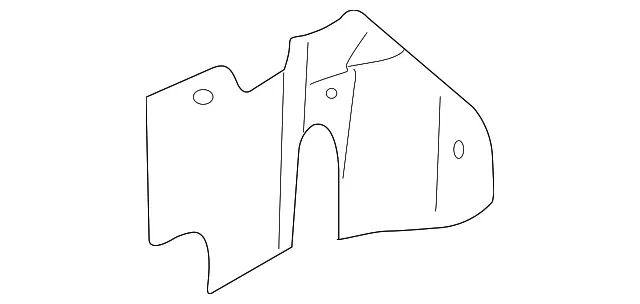 Splash Shield - Driver's Side (LH) - Kia (0K552-56224E)