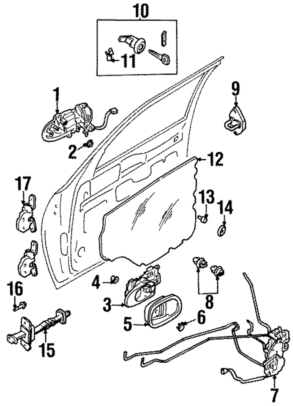 Handle, Inside - Passenger Side (RH) - Kia (0K9A4-58330C75)