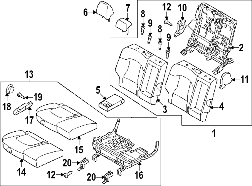 Recline Handle Screw - Kia (12210-06163)