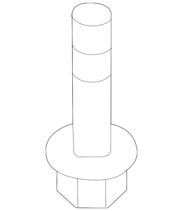 Outer Molding Screw - Kia (12441-05207K)