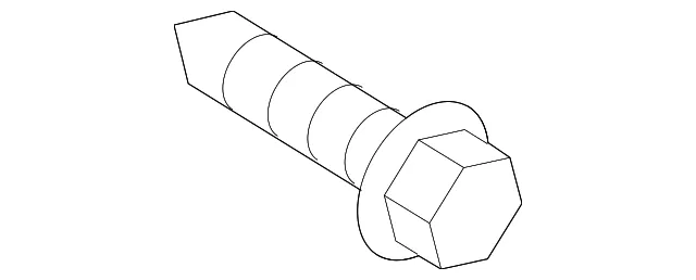 Windshield Pillar Trim Screw - Kia (12441-06203)