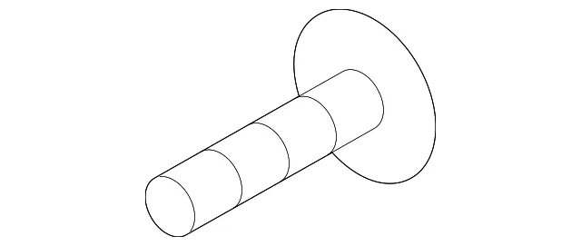 Lower Center Pillar Trim Screw - Kia (12493-04143)