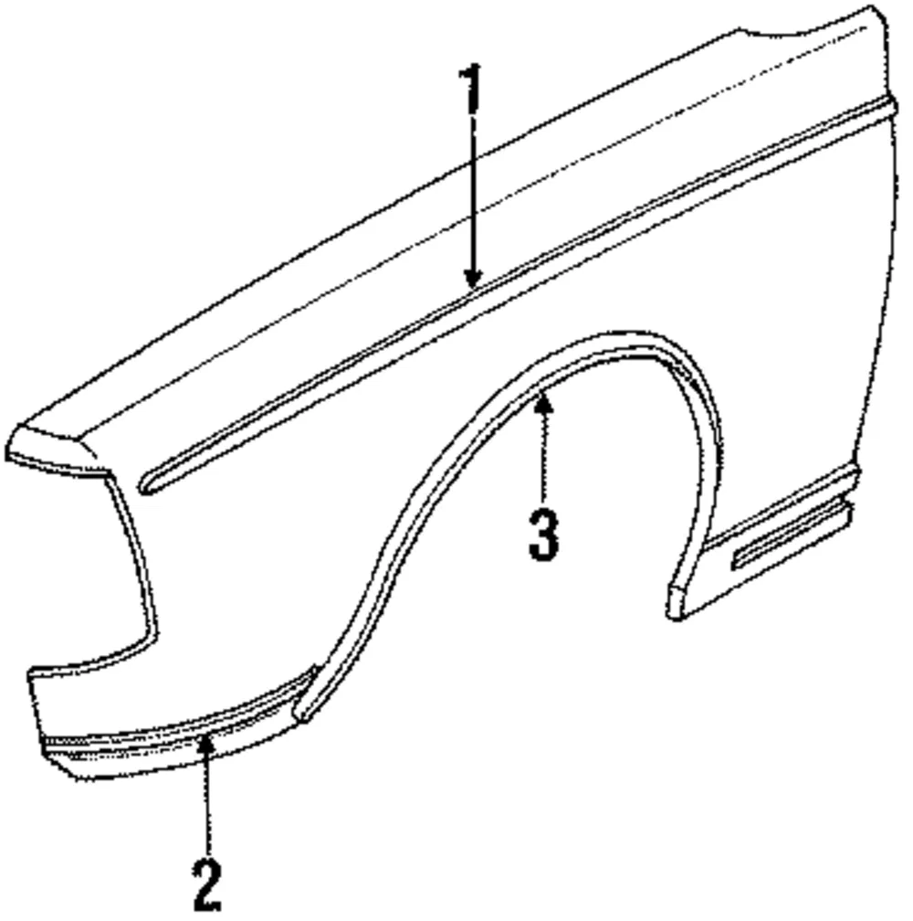 Body Side Molding - Passenger Side (RH) - Volvo (1254503)