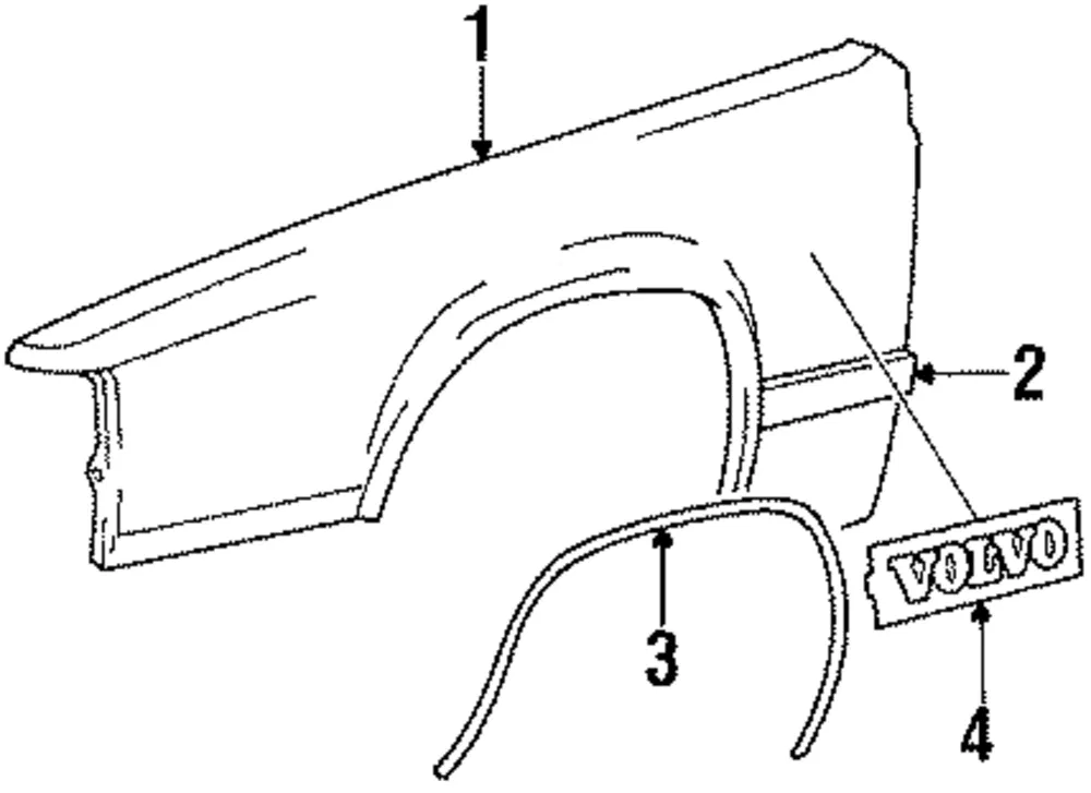 Body Side Molding - Volvo (1268774)