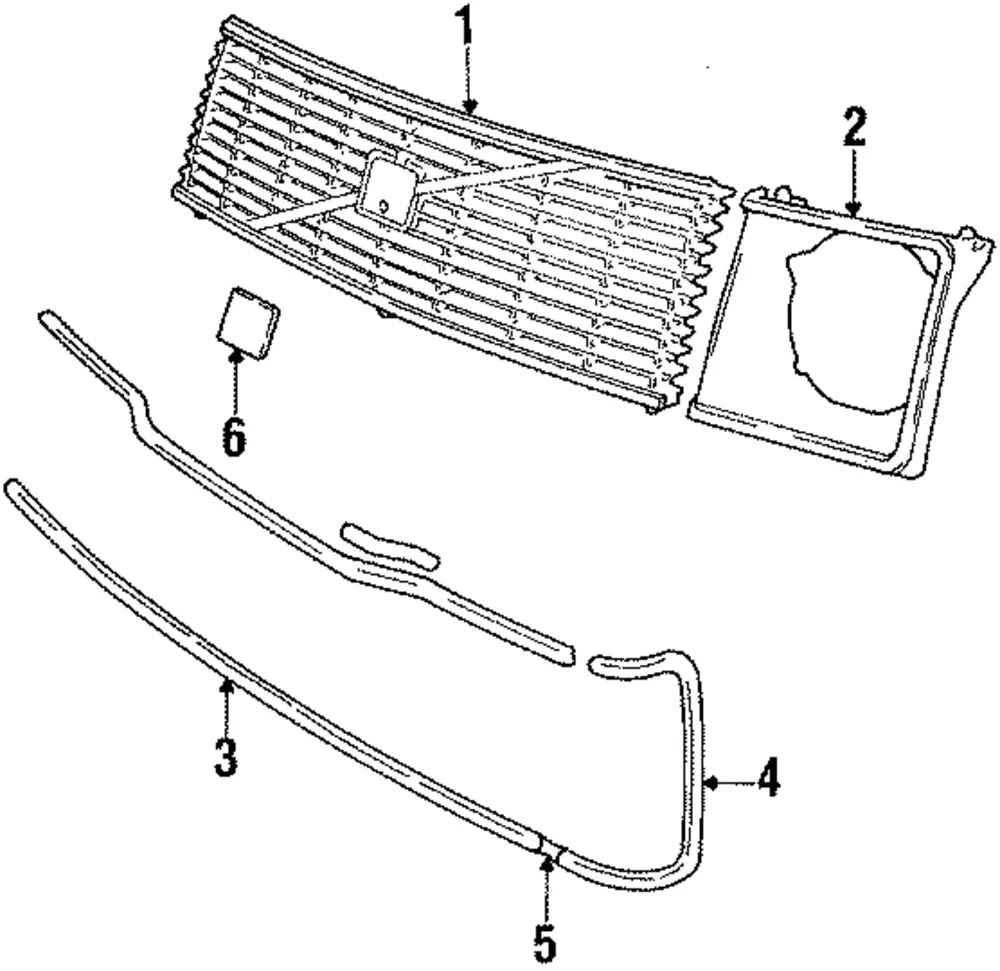 Grille - Passenger Side (RH) - Volvo (1304090)