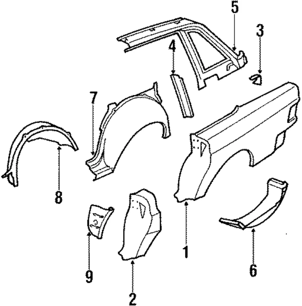 Lock Pillar - Passenger Side (RH) - Volvo (1304559)
