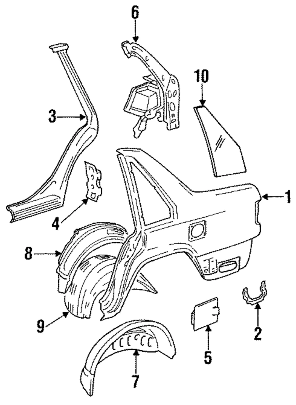 Quarter Panel Brace - Volvo (1334291)