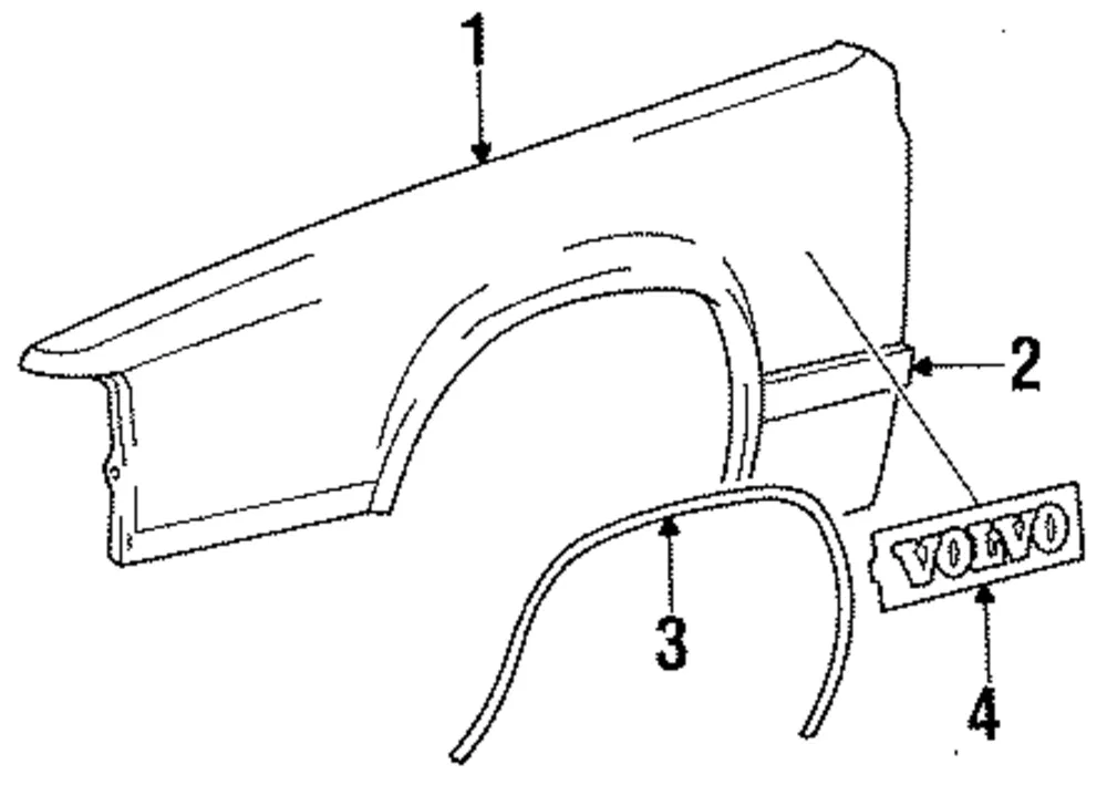 Fender - Driver's Side (LH) - Volvo (1355411)