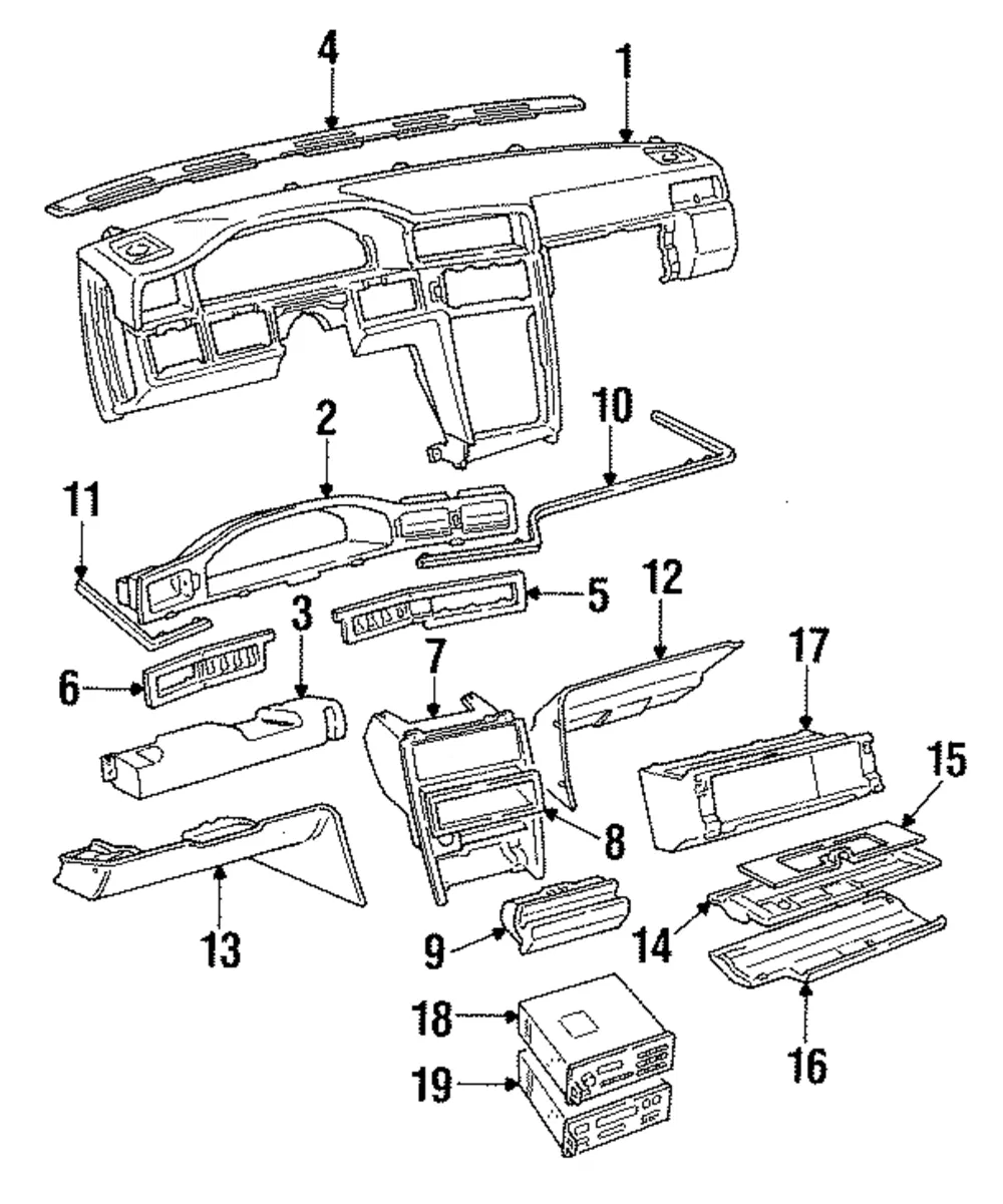 Glove Box Door - Volvo (1362172)