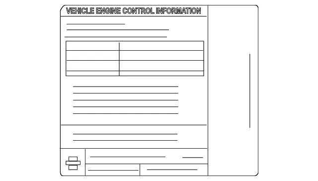 Emission Label - Nissan (14805-9AA0A)