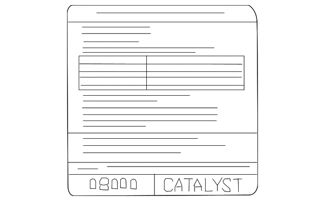 Emission Control Information Label - Nissan (14805-9BV0A)