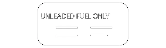 Fuel Information Label - Nissan (14806-F9915)