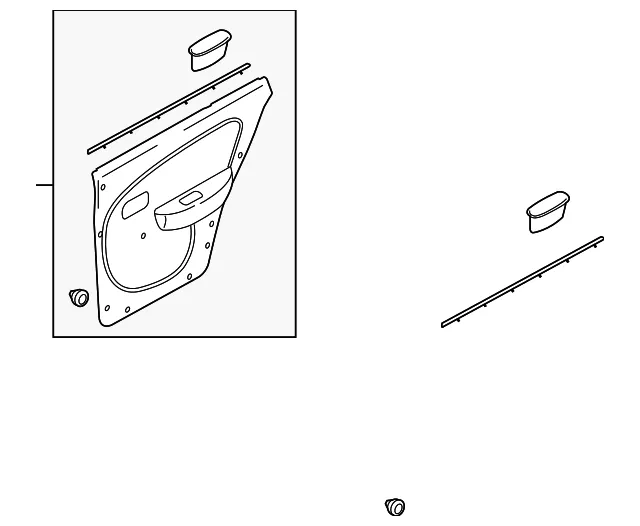 Door Trim Panel - Passenger Side (RH) - Kia (1K2AA-68520X3)