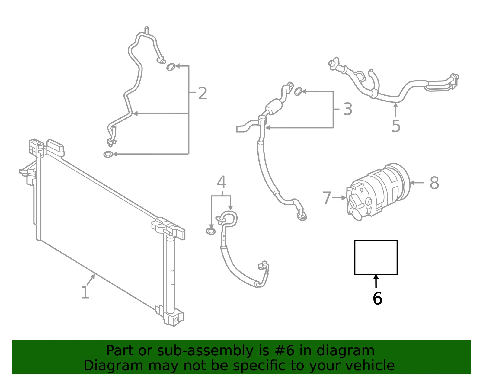 A/C System Information Label - Nissan (27090-6CA1B)