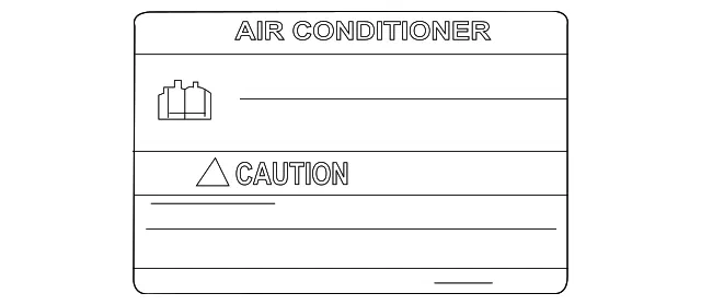 A/C System Information Label - Nissan (27090-6RR1B)