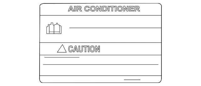 Air Conditioner Caution Label - Nissan (27090-E953B)