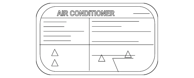 A/C System Information Label - Nissan (27090-ZT50A)
