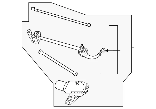 Windshield Wiper Drive Assembly - Nissan (28800-5MR0A)
