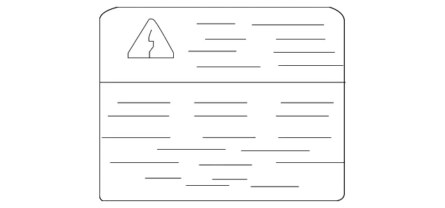 Caution Label - Nissan (296A9-3NF0A)