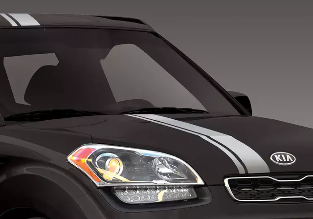 Body Graphics, 2012/13 Silver Hood Stripe - Kia (2K020-ADU02)