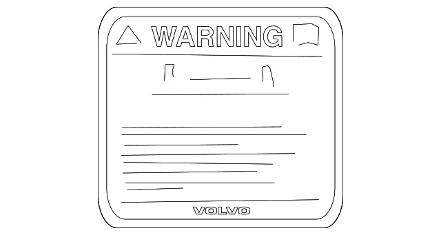 Air Bag Information Label - Volvo (30683940)
