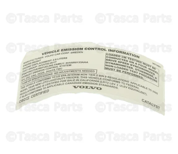 Emission Label - Volvo (30714861)