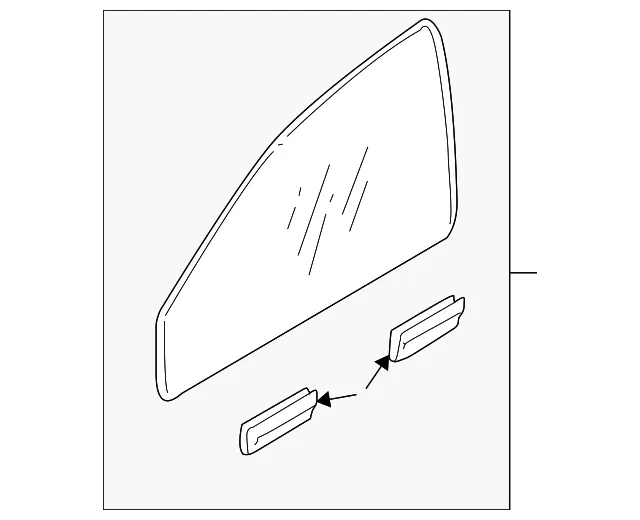 Door Glass - Passenger Side (RH) - Volvo (30753472)