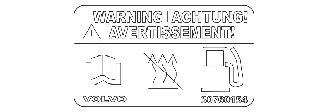 Fuel Information Label - Volvo (30760154)