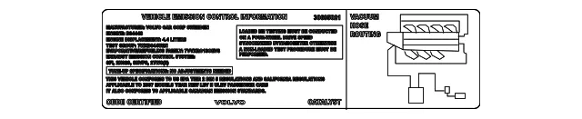 Emission Label - Volvo (31200342)