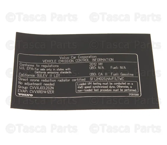 Emission Label - Volvo (31301368)