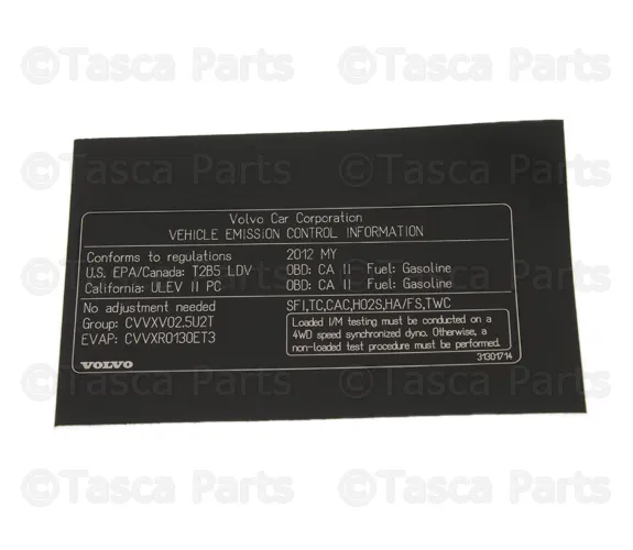 Emission Label - Volvo (31301714)