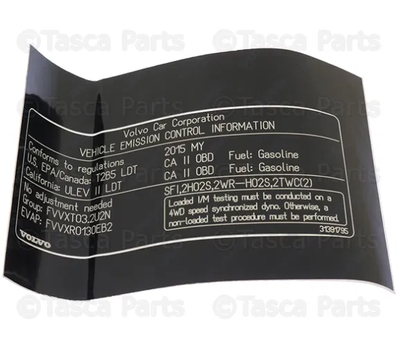 Emission Label - Volvo (31391795)