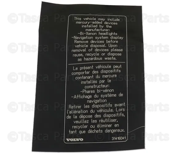 Caution Label - Volvo (31416041)