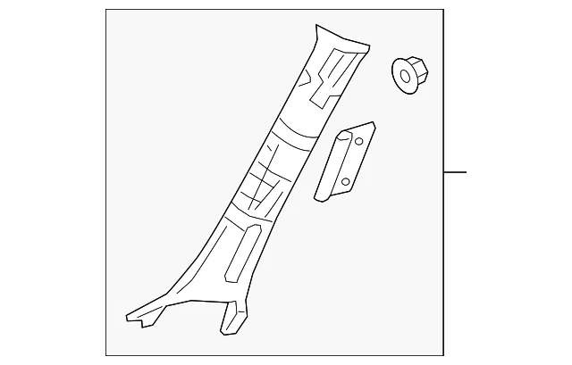 Windshield Pillar Trim - Passenger Side (RH) - Volvo (31488577)