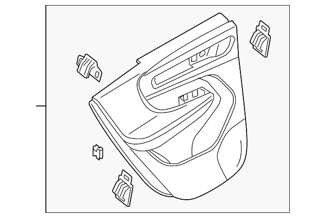 Door Trim Panel - Driver's Side (LH) - Volvo (31490630)