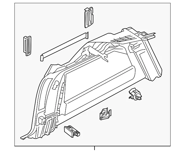 Interior Quarter Panel Trim Panel - Volvo (31498359)