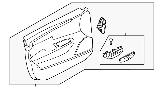 Door Trim Panel - Driver's Side (LH) - Volvo (31662819)