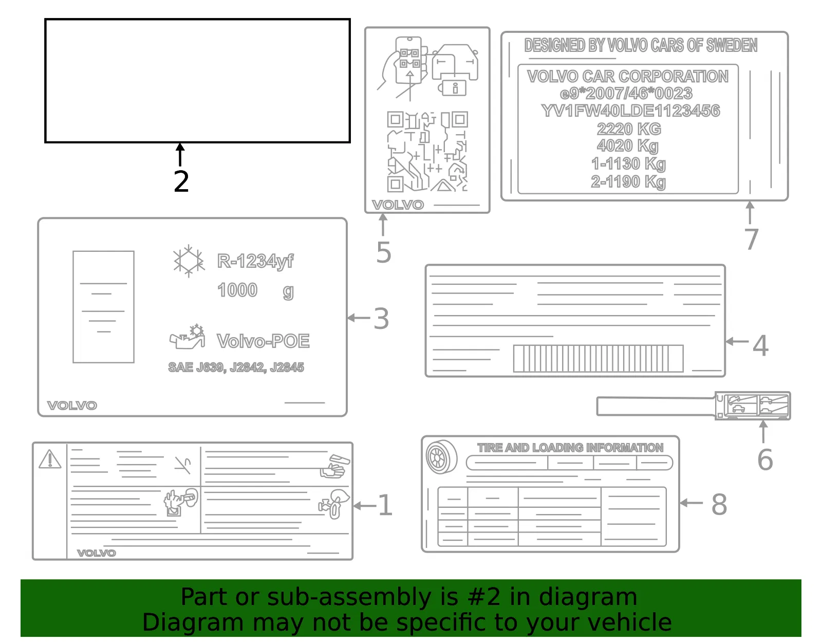 Emission Label - Volvo (31689500)