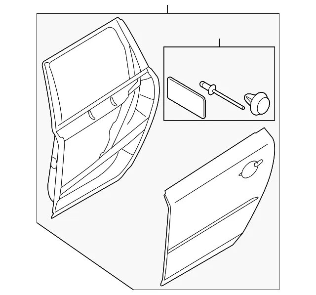 Door Shell - Driver's Side (LH) - Volvo (32228896)
