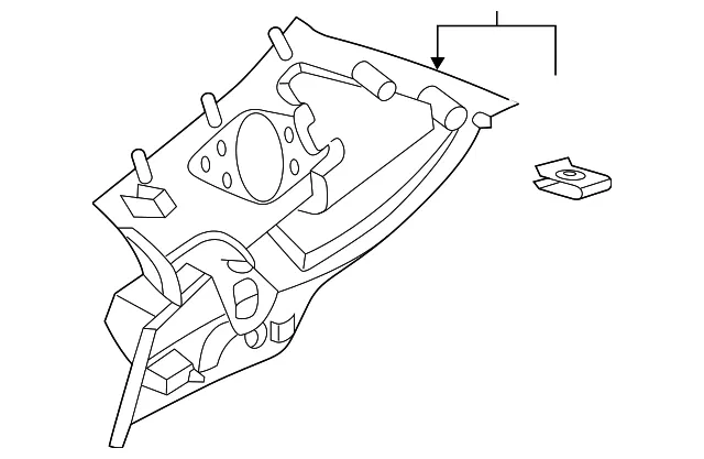 Interior Quarter Panel Trim Panel - Volvo (32244157)
