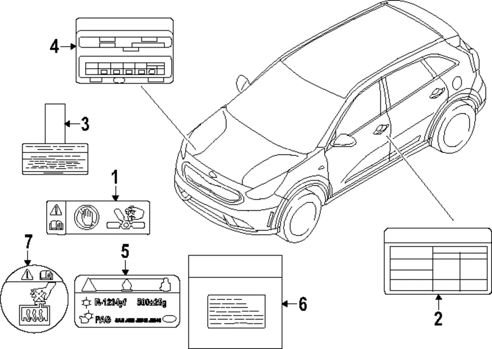 Emission Label - Kia (32450-08062)
