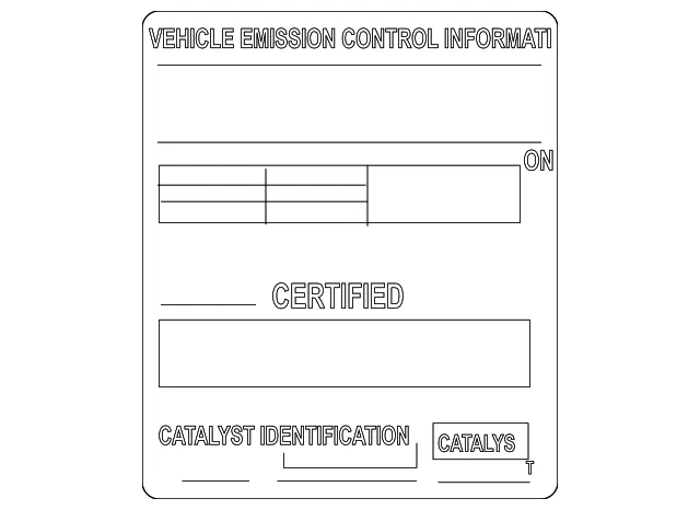 Emission Label - Kia (32450-37870)