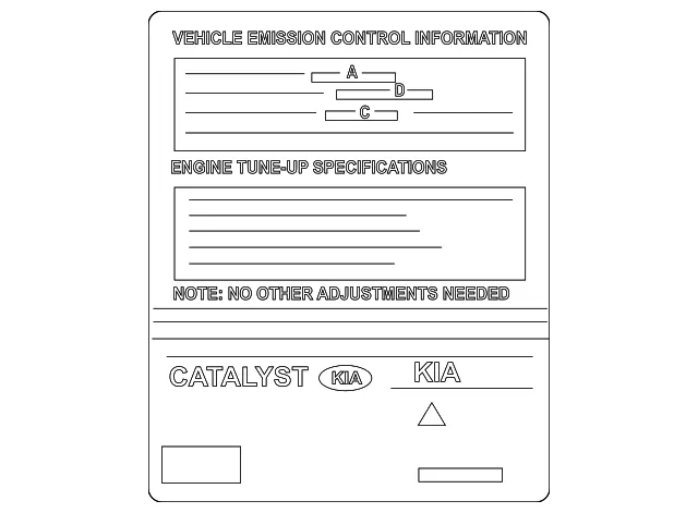 Emission Label - Kia (32450-39245)